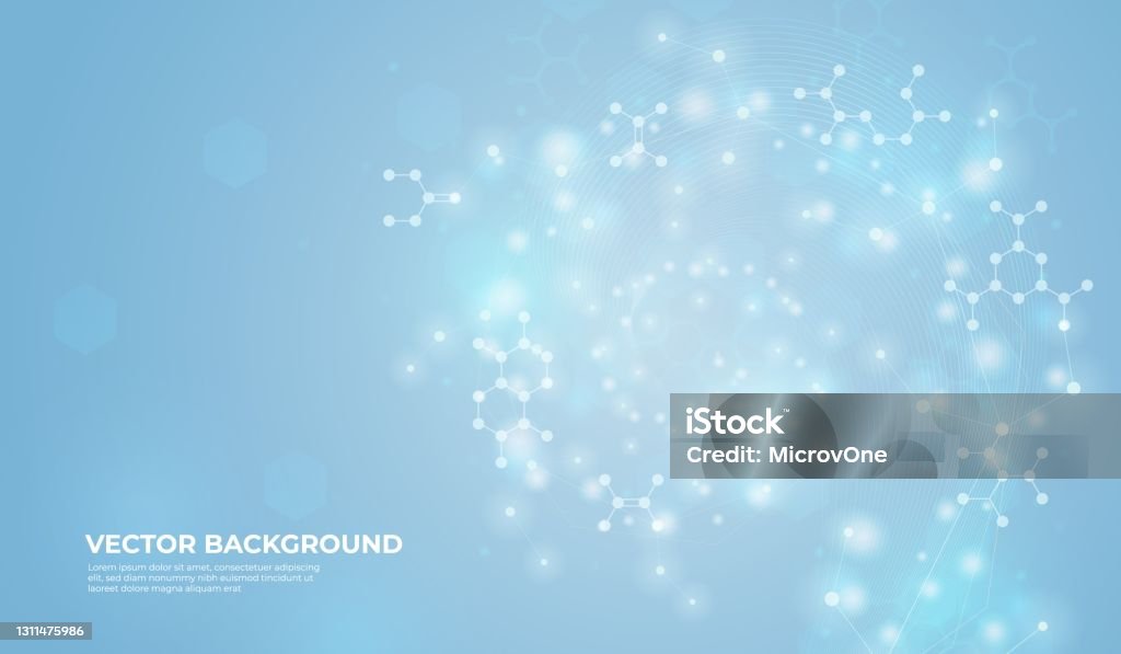 Header Bioactive Background Connected Molecules Background Design Medical Biotechnology Chemical ...