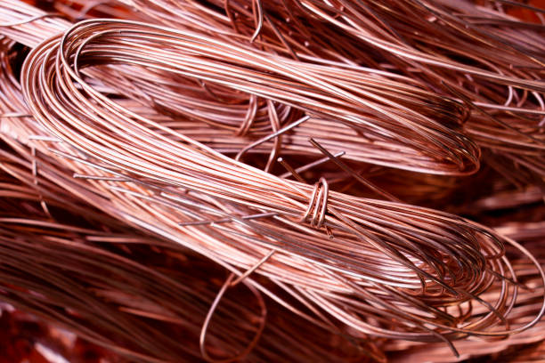 istock Messy bunch of copper cable wires 1311477878