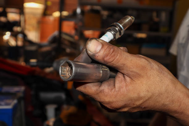 istock spark plug of car 1311479331