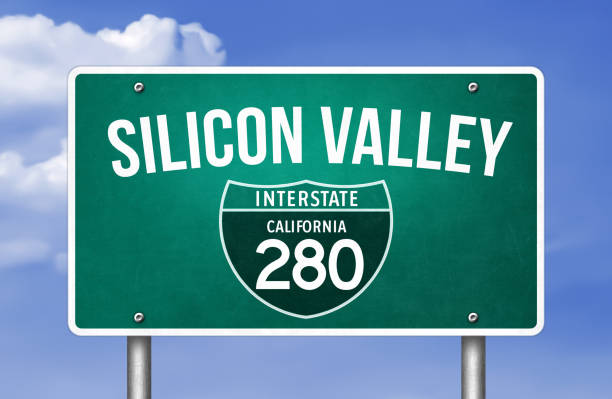 istock Silicon Valley in California - road sign illustration 1311479874