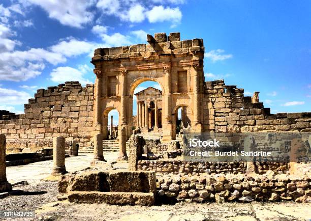 Ruins Of Sbitla Stock Photo - Download Image Now - Meknes, Tunisia, Old Ruin