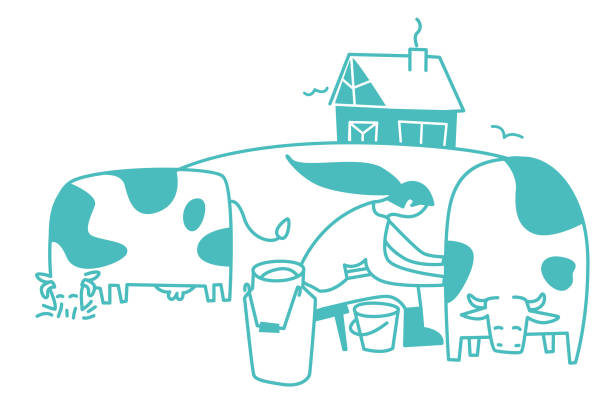 ekologiczni i ekologiczni ludzie. ludzie, którzy dbają o planetę i jedzą bio, organiczne, ekologiczne i w 100% naturalne jedzenie, bez konserwantów i barwnika - dairy product illustrations stock illustrations