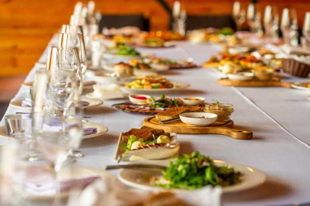 istock delicacies on a set table in a restaurant 1311487474