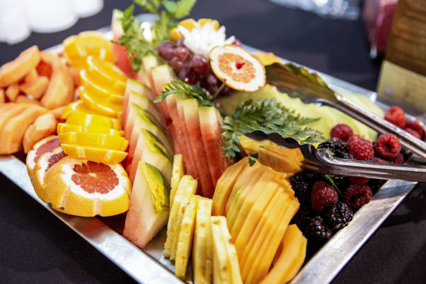 istock angled view of plate with fruits 1311490102