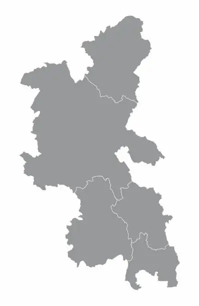 Vector illustration of Buckinghamshire county administrative map