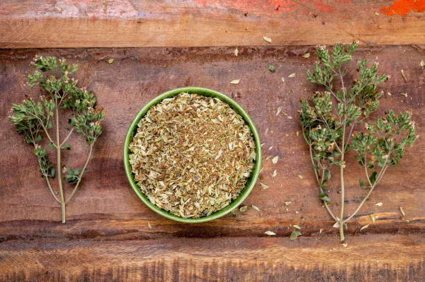 istock Dried aromatic kitchen herb oregano in green bowl 1311495995
