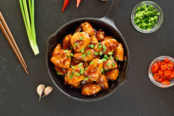 istock Easy teriyaki chicken in cast iron pan 1311498342
