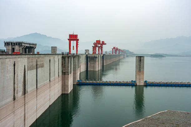 istock Up-river shot on Three Gorges Dam, China. 1311499383