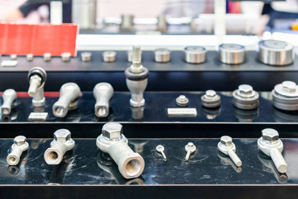 istock Various type and size metal galvanized steel standard eye bolt and eye nut tool for lifting heavy weight product or ect. On shelf 1311501709