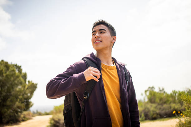 istock Asian Man Hiking California Hills 1311502171