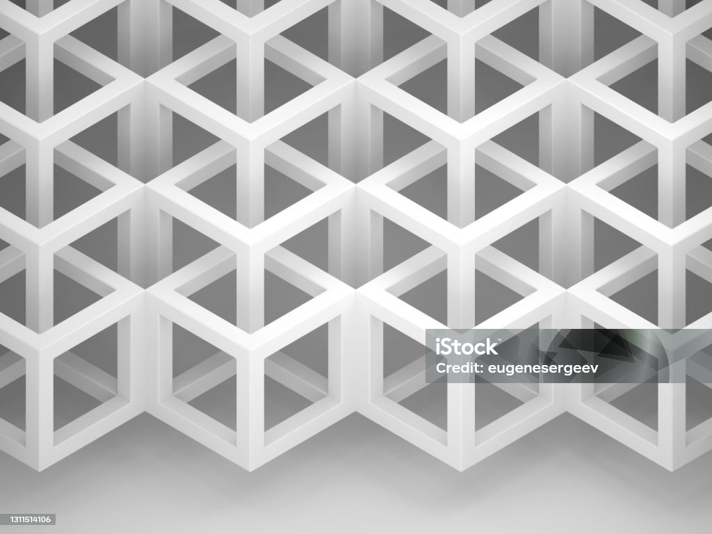 Triangular Cubical Three Dimensional Cubical Structure Geometric Pattern 3d Render Stock ...