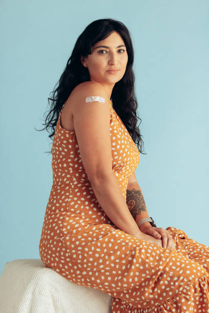 istock Woman after getting vaccine 1311515182