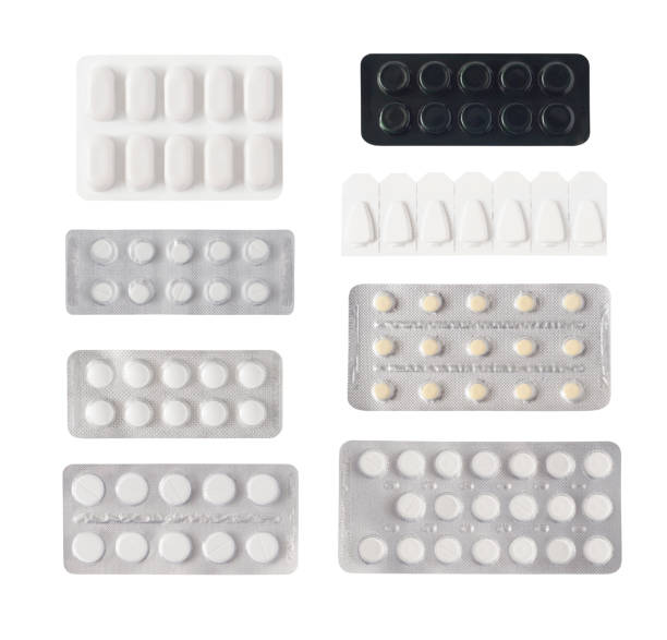 compresse e pillole mediche - blister packaging foto e immagini stock