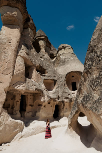 a view of a cave dwelling in Cappadocia, Turkey