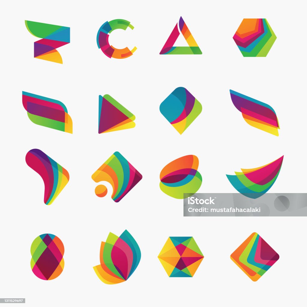 Abstract Logo Optical Colourful Abstract Logos Stock Illustration - Download Image Now ...