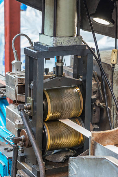 istock Making of electric cable on the machine. 1311532704