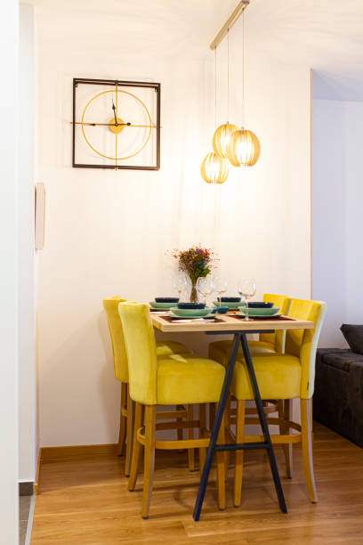 istock Wooden dining table in a modern dining room 1311536068