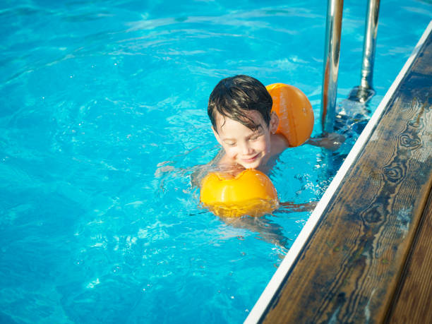 istock Children swimming in the pool 1311544732