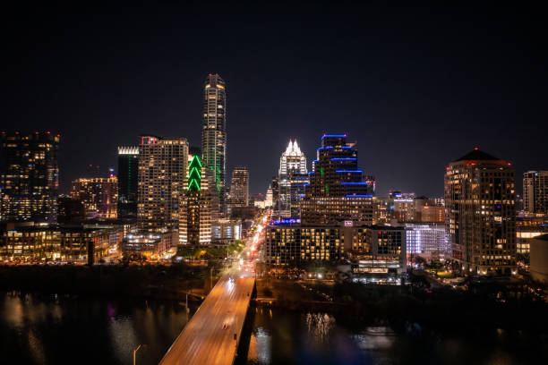 Austin City Lights stock photo