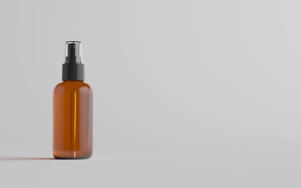 istock Amber Spray Bottle Mockup - One Bottle 1311546750