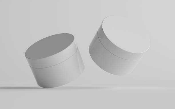 istock White Plastic Cosmetic Jar Mockup - Two Jars 1311546770