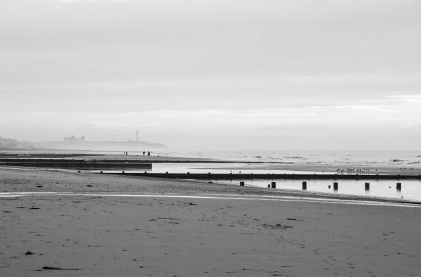 istock Blackpool Beach in Black and White 1311556403