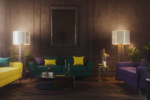 istock Retro modern home living room 1311556822