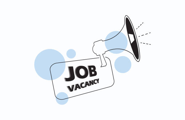 ilustrações de stock, clip art, desenhos animados e ícones de megaphone - job vacancy. vector stock illustration - dependency assistance help advice