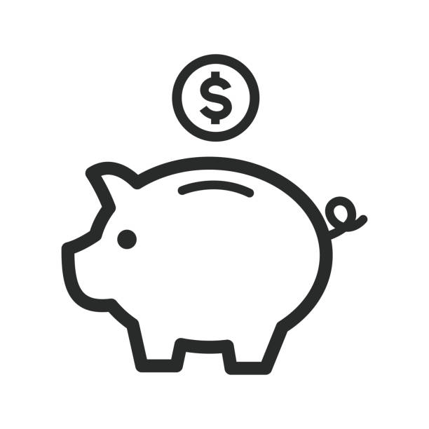piggy bank icon vector design illustration piggy bank icon vector design illustration piggy bank stock illustrations