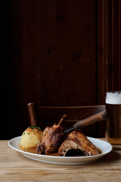 Bavarian duck crispy fried in the oven