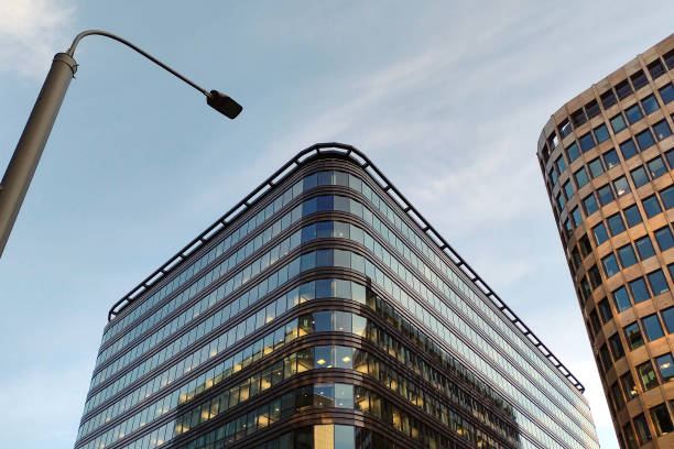 istock modern office building on the background of the spring sky 1311595494