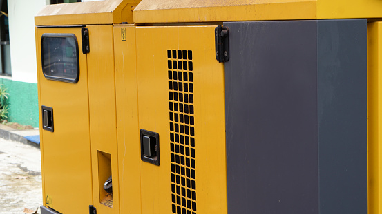 Yellow diesel generator for emergency electric power