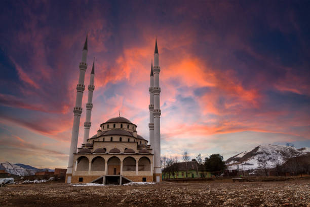 istock Construction of a new mosque in the mountains, at sunset 1311608706
