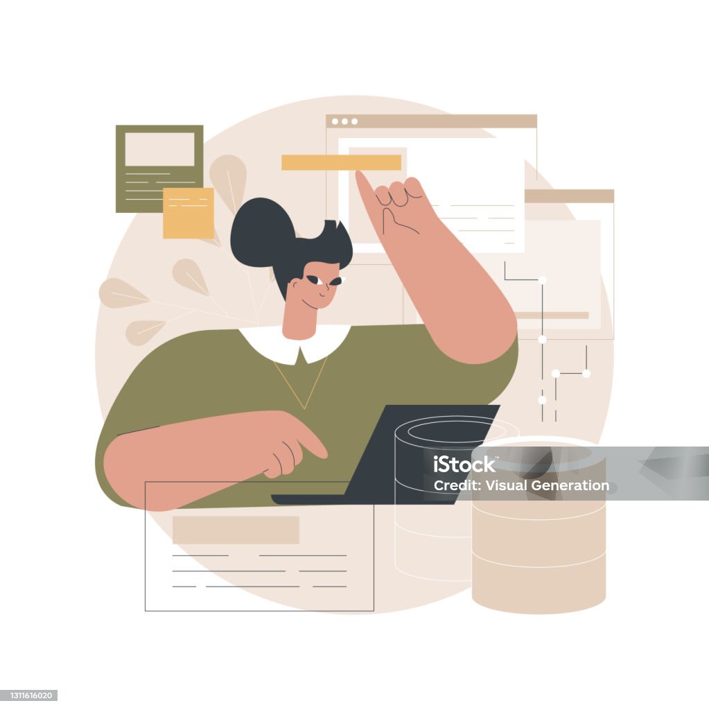 Data Entry Service Thumbnail Data Entry Services Abstract Concept Vector Illustration Stock ...