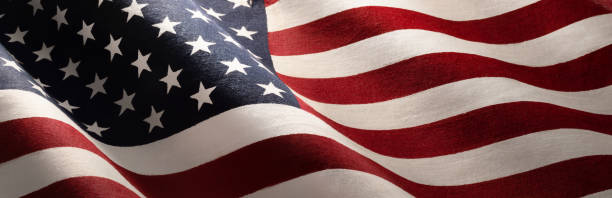 美國波浪旗背景。美國 - 美國國旗 個照片及圖片檔