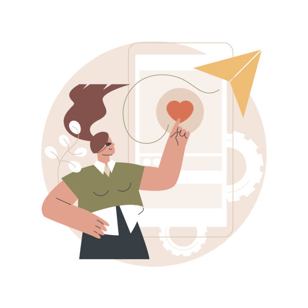 Cross-posting abstract concept vector illustration. Cross-posting abstract concept vector illustration. Digital marketing, online platform, post planner, social media cross posting, link sharing, smm, repost, post promotion abstract metaphor. social media platform infographic stock illustrations