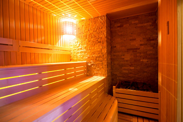 istock Sauna room in spa wellness center 1311628107