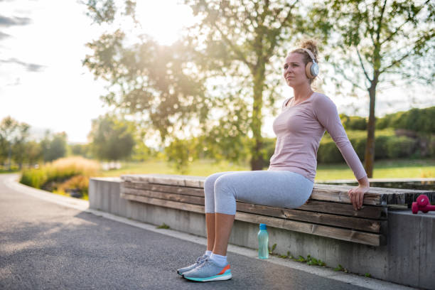 istock Young woman exercise outdoors 1311631260