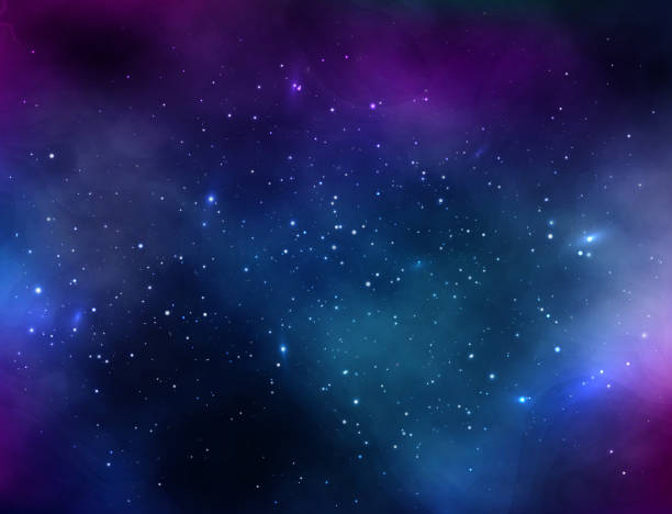 istock vector background of an infinite space with stars, galaxies, nebulae. bright oil stains and blots with white dots 1311632699