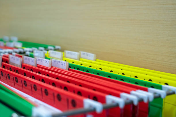 istock Financial document files arranged in filing cabinets. 1311634065