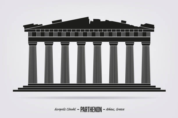 stockillustraties, clipart, cartoons en iconen met parthenon, de citadel van de akropolis in athene, griekenland - athens