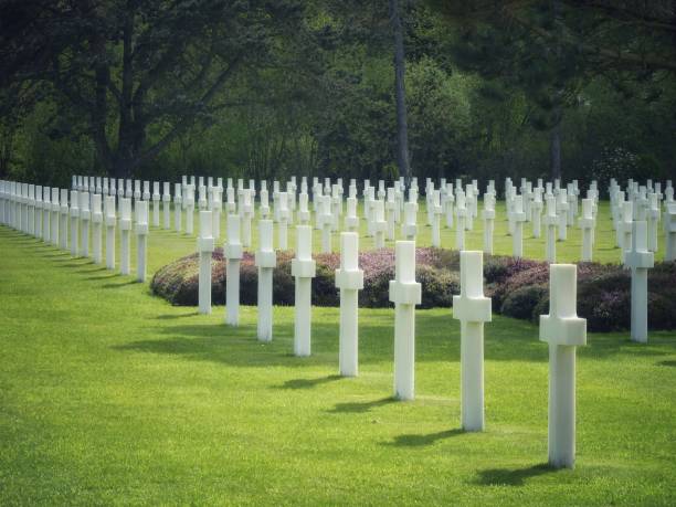 istock Cemetery. Omaha Beach, Normandy, France, May 2017. 1311637343