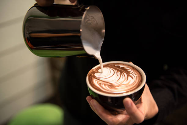 istock Barista make latte art 1311637448
