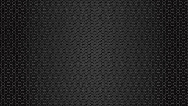 istock Black honeycomb Carbon fiber background, black texture 1311638602