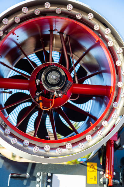 istock Modern turbo propeller motor close up view 1311639487