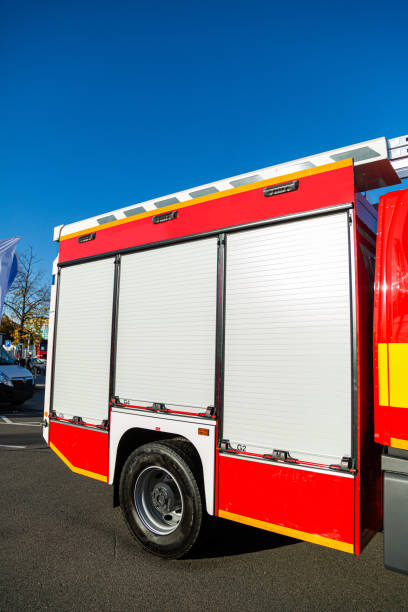istock Modern fire fighter truck equipped with the latest tools for rescue operations 1311639489