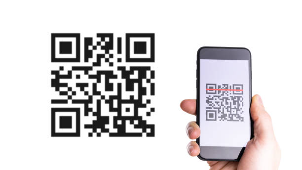 istock Pay qr code. Hand holding mobile smartphone screen for payment, online pay, scan barcode with qr code scanner on digital smart phone. Business and technology concept. 1311642380
