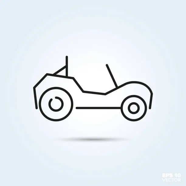 Vector illustration of Beach buggy vector icon