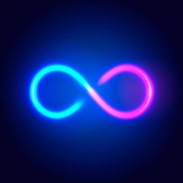 istock Vector Illustration Modern Futuristic Neon Glow Infinity Sign In Duo Colors. 1311645131