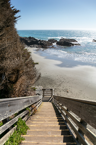Stairs to the beach in northern California - The Sea Ranch